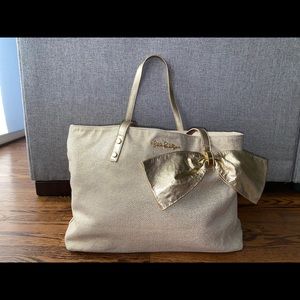 Lilly Pulitzer Gold Shimmer Tote